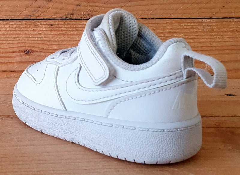 Nike Court Borough Low Kids Trainers UK3.5/US4C/E19.5 DV5458-106 Triple White