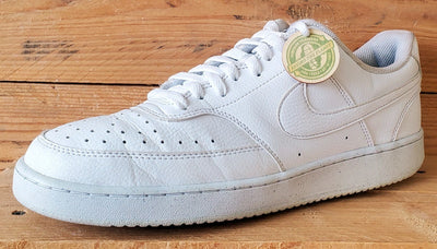 Nike Court Vision Next Nature Low Leather Trainers UK9.5/US10.5/EU44.5 White
