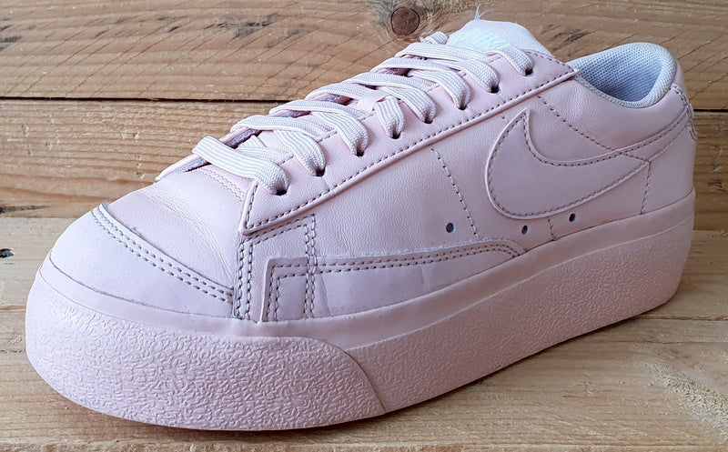 Nike Blazer Low Platform Leather Trainers DJ0292-600 Pink UK4/US6.5/EU37.5