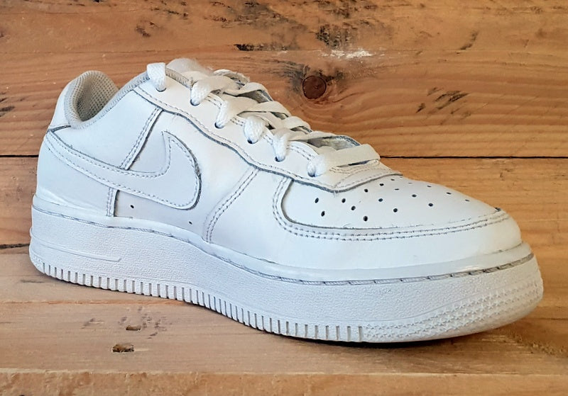 Nike Air Force 1 Low Leather Trainers UK4/US4.5Y/E36.5 314192-117 Triple White
