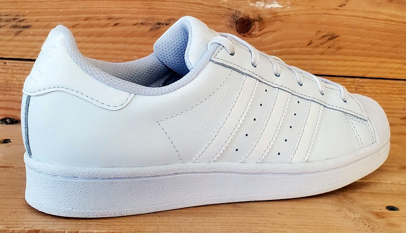 Adidas Superstar Low Leather Trainers UK4/US4.5/EU36.5 EF5399 Triple White