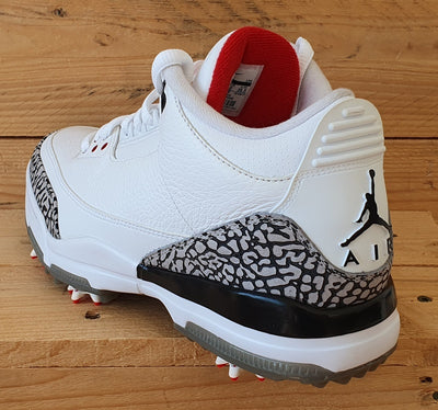 Nike Air Jordan 3 Golf Leather Trainers UK7.5/US8.5/EU42 AJ3783-100 White Cement