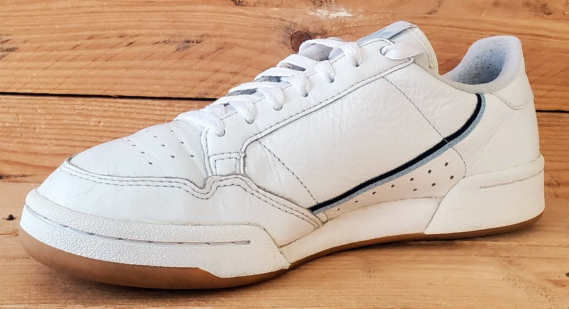 Adidas Continental 80 Low Leather Trainers UK7/US7.5/EU40.5 EG3875 White/Gum