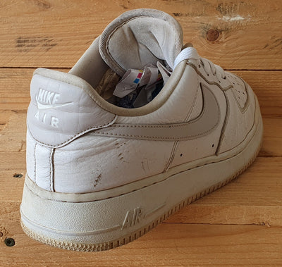 Nike Air Force 1 Leather Trainers UK8/US10.5/EU42.5 AA0287-102 White/Vast Grey