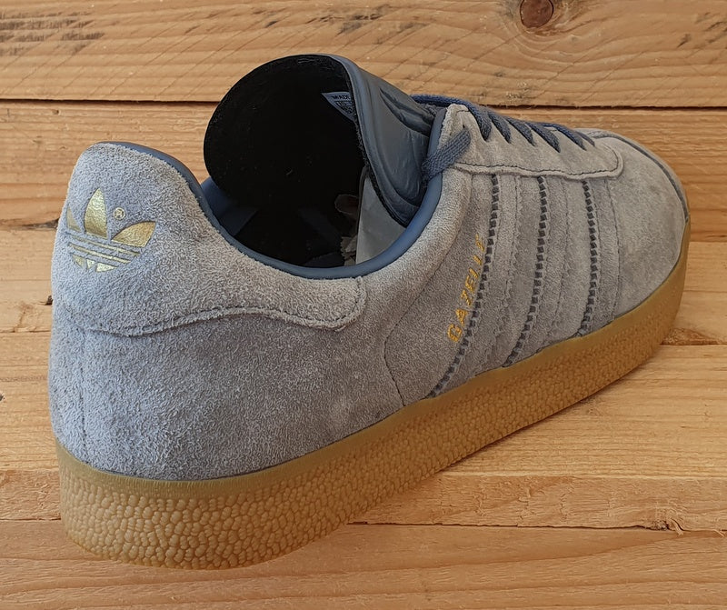 Adidas Gazelle Low Suede Trainers UK8/US8.5/EU42 AQ0915 Grey/Gum Sole