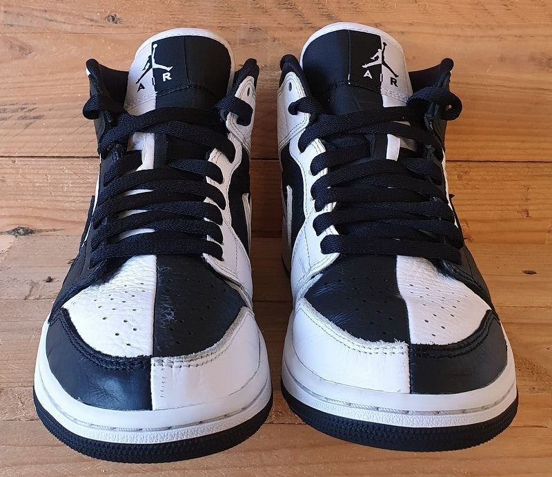 Nike Air Jordan 1 Mid Leather Trainers UK5/US7.5/EU38.5 DR0501-101 Black/White