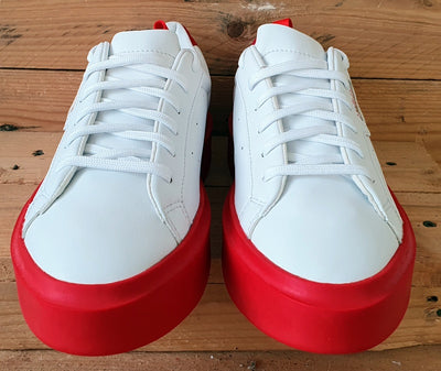 Adidas Sleek Super Fiorucci Low Leather Trainers UK6/US7.5/EU39 EE4719 White/Red