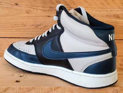 Nike Court Vision Mid Leather Trainers UK7/US8/EU41 DN3577-004 Light Iron Ore