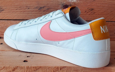 Nike Blazer Low Leather Trainers UK7.5/US10/EU42 AV9370-112 White/Pink Quartz