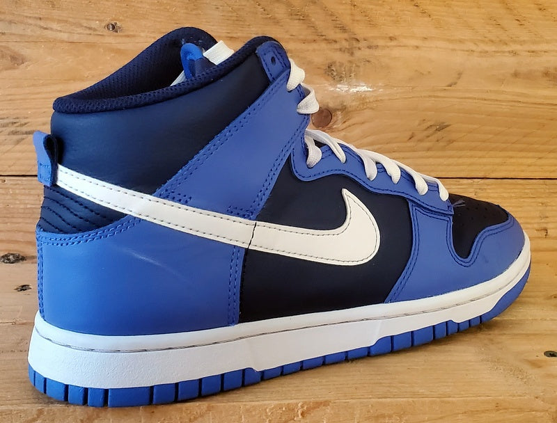 Nike Dunk Mid Leather Trainers UK6/US7/EU40 DJ6189-400 Medium Blue/Midnight Navy