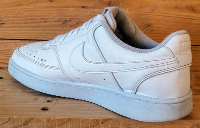 Nike Court Vision Low Leather Trainers UK8.5/US9.5/EU43 DH2987-100 Triple White