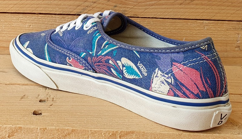 Vans Off The Wall Low Canvas Trainers UK3.5/US6/EU36 TB9O Blue/Floral