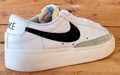 Nike Blazer Platform Low Leather Trainers UK7/US9.5/EU41 DJ0292-101 White/Black