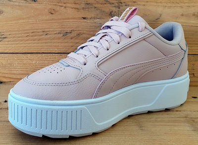 Puma Karmen Low Leather Trainers UK5/US7.5/EU38 387212-05 Light Pink/White