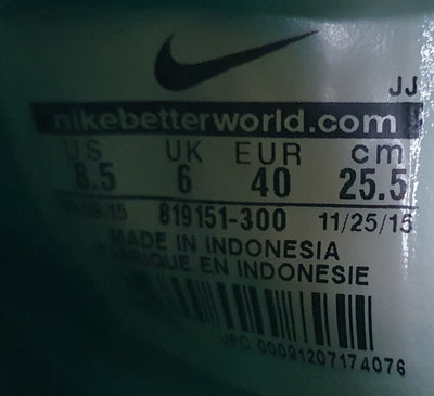 Nike Air Huarache Textile Trainers UK6/US8.5/EU40 819151-300 Hyper Turquoise