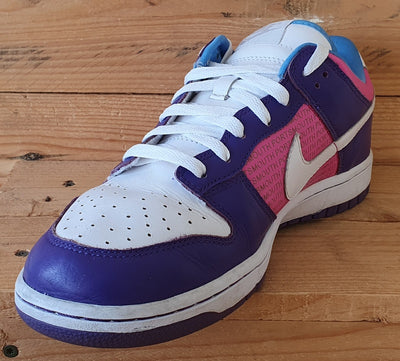 Nike Dunk ID Low Leather Trainers UK9/US10/EU44 336597-992 Purple/White/Pink