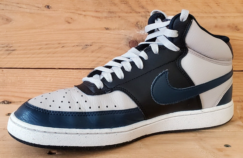 Nike Court Vision Mid Leather Trainers UK7/US8/EU41 DN3577-004 Light Iron Ore