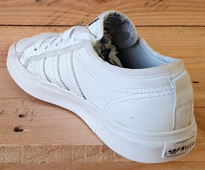 Adidas Original Nizza Low Leather Trainers UK3 US3.5 EU35.5 BB5574 Triple White VintageTrainers