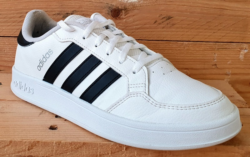 Adidas Breaknet Low Leather Trainers UK6.5/US8/EU40 FX8724 White/Black