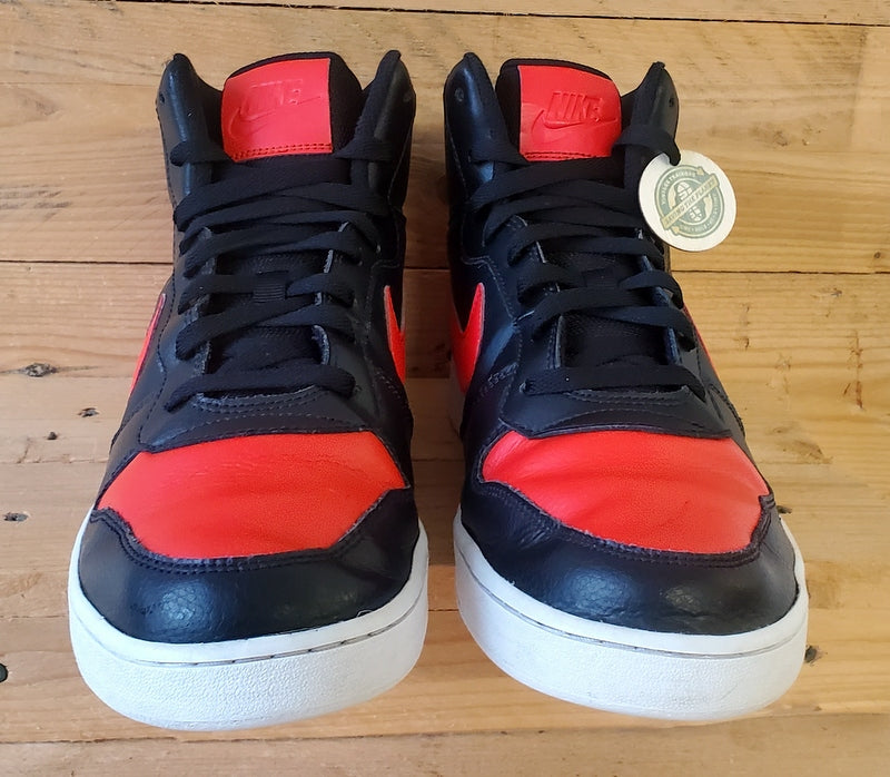 Nike Ebernon Mid Leather Trainers UK10/US11/EU45 AQ1773-005 Black/Red/White