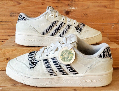 Adidas Rivalry Low Suede Trainers UK5.5/US7/EU38.5 EG9003 Grey/Zebra Print