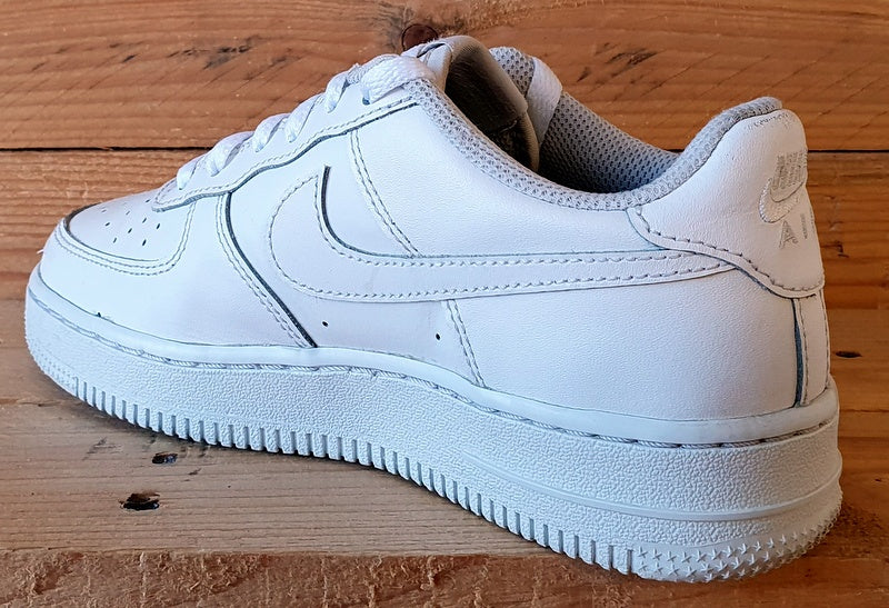 Nike Air Force 1 GS Leather Trainers UK3/US3.5Y/EU35.5 314192-117 Triple White