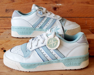 Adidas Rivalry Low Leather Trainers UK4/US4.5/EU36.5 EF6412 White/Green