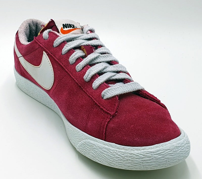 Nike Blazer Low Suede Trainers 538402-603 Red/Slate Grey/White UK8.5/US9.5/EU43