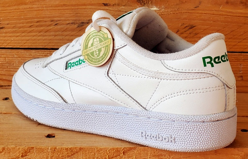 Reebok Club C 85 Low Leather Trainers UK7/US8/EU40.5 AR0456 White/Green