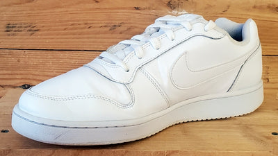 Nike Ebernon Low Leather Trainers UK10/US11/EU45 AQ1775-100 Triple White