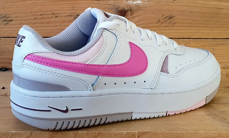 Nike Gamma Force Low Leather Trainers UK5/US7.5/EU38.5 FZ3613-100 White/Pink