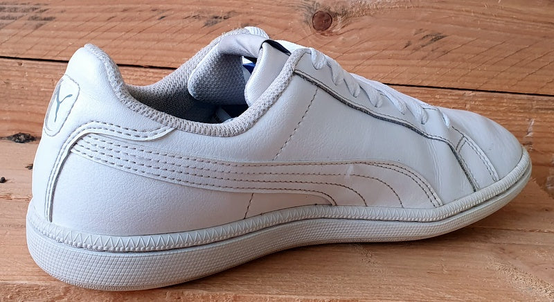 Puma Smash Low Leather Trainers 356722-02 Triple White UK6.5/US7.5/EU40