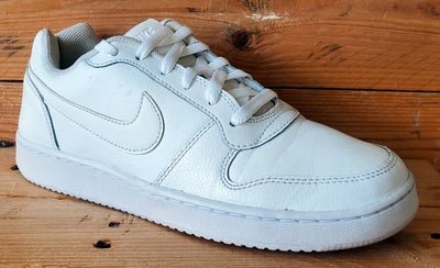 Nike Ebernon Low Leather Trainers UK7/US9.5/EU41 AQ1779-100 Triple White