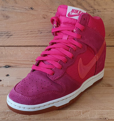 Nike Dunk Sky Hi Textile/Suede Trainers UK3/US5.5/EU36 579763-600 Pink