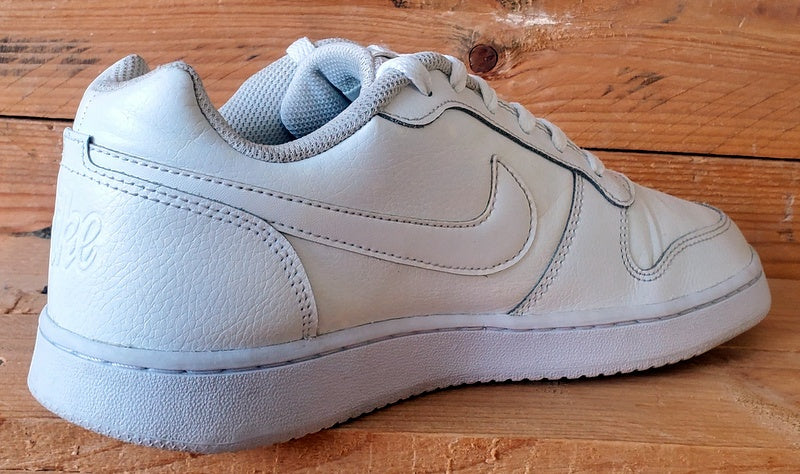 Nike Ebernon Low Leather Trainers UK7/US9.5/EU41 AQ1779-100 Triple White