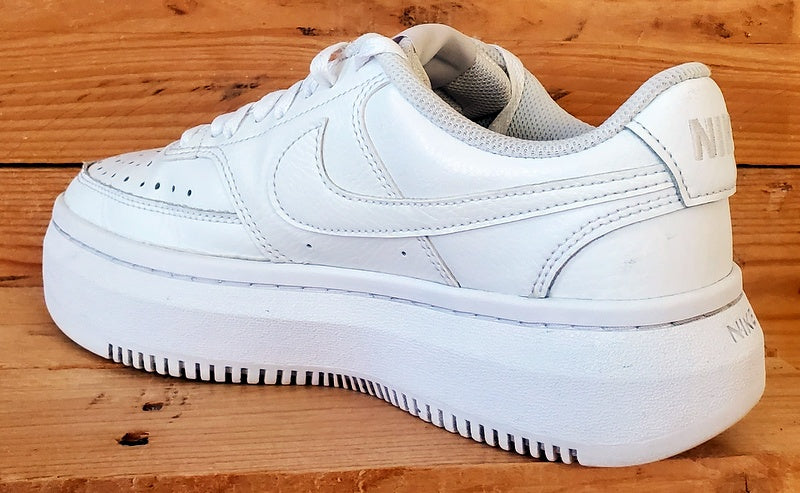 Nike Court Vision Alta Leather Trainers UK7/US9.5/EU41 DM0113-100 Triple White