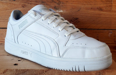 Puma Rebound Low Leather Trainers UK10/US11/EU44.5 380747-02 Triple White