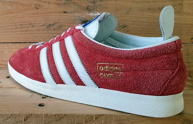 Adidas Originals Gazelle Suede Low Trainers UK9/US9.5/EU43 FU9657 Red/White