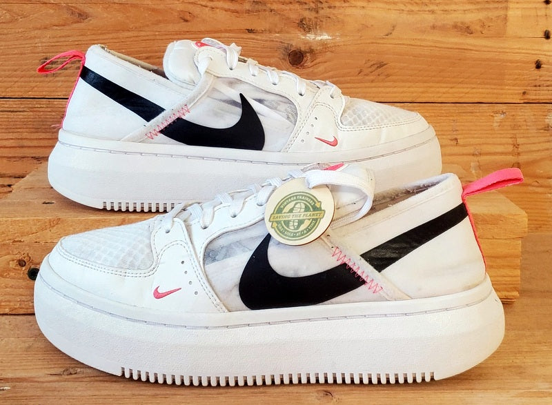 Nike Court Vision Alta Low Textile Trainers UK5/US7.5/EU38.5 CW6536-103 White