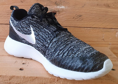 Nike Roshe One Flyknit Trainers UK5/US7.5/EU38.5 704927-010 Black Cool Grey