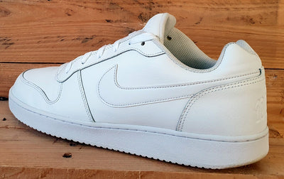 Nike Ebernon Low Leather Trainers UK10/US11/EU45 AQ1775-100 Triple White