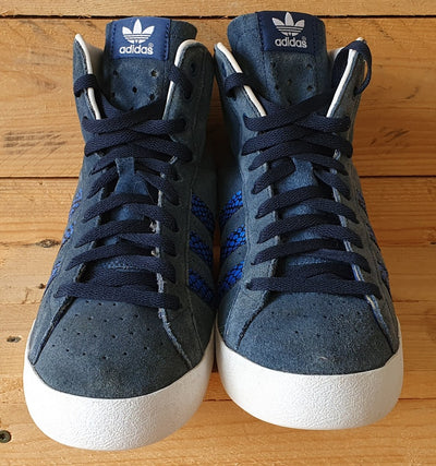 Adidas Basket Profi Up Wedge Suede Trainers UK8/US9.5/EU42 M20838 Navy Blue