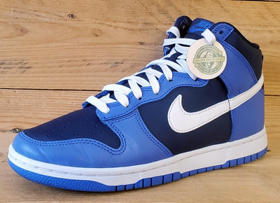 Nike Dunk Mid Leather Trainers UK6/US7/EU40 DJ6189-400 Medium Blue/Midnight Navy