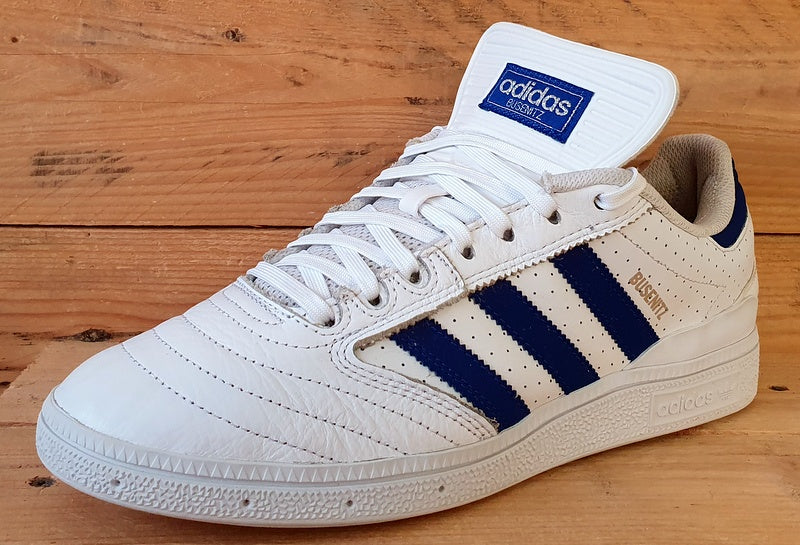 Adidas Busenitz Low Leather Trainers UK8/US8.5/E42 BY3971 White Collegiate Royal