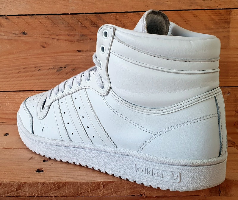 Adidas Top Ten Mid Leather Trainers UK9.5/US10/EU44 FV6131 Triple White