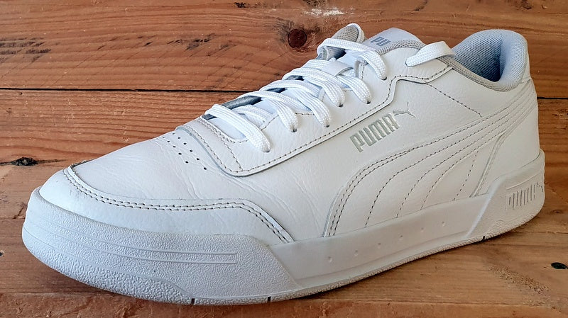 Puma Caracal Low Leather Trainers UK10/US11/EU44.5 369863-02 Triple White