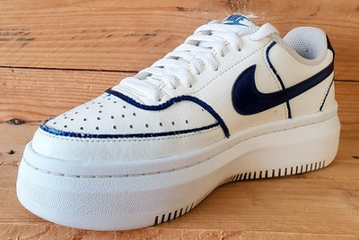 Nike Court Vision Alta Leather Trainers UK4/US6.5/EU37.5 DM0113-102 White/Blue