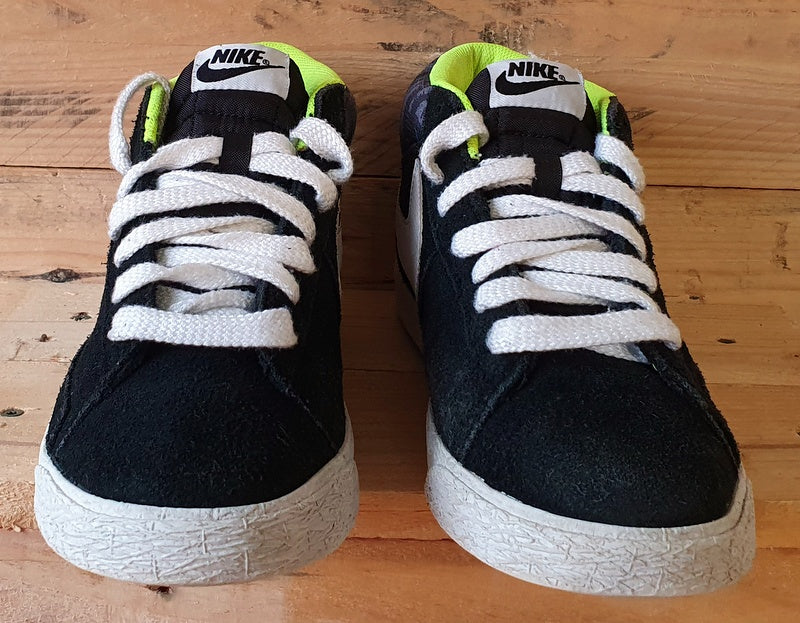 Nike Blazer Suede Trainers 607273-017 Black/Green/White UK6/US7/EU40