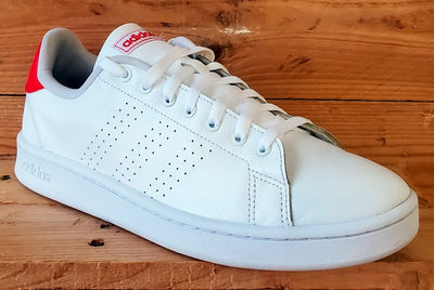 Adidas Neo Advantage Low Leather Trainers UK10/US10.5/EU44.5 F36422 White/Red