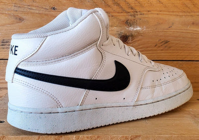 Nike Court Vision Mid Leather Trainers UK7.5/US8.5/EU42 DN3577-101 White/Black